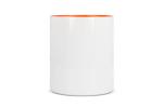 Mug subli Oslo colored inside & handle 300ml Orange/white