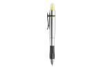 Highlighter- and ball pen, silver Silver,yellow