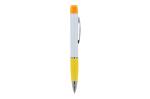 Ball pen Hawaii with tri-colour highlighter White/yellow