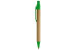 Bamboo pen with plastic leafclip Light green