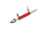 Foldable cutlery in multi-tool Red