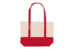 Strandtasche Baumwollsegeltuch OEKO-TEX® 280g/m² 42x10x30cm Rot