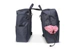 Picknick-Doppel-Fahrradtasche aus R-PET-Material Dunkelblau