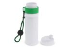 Sports bottle with edge and cord 750ml White/green