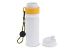 Sports bottle with edge and cord 750ml White/yellow