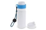 Sports bottle with edge and cord 750ml, lightblue Lightblue, offwhite