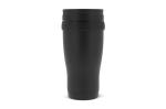 Double walled coffee mug metal 350ml Black