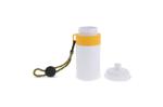 Sports bottle with edge and cord 500ml White/yellow