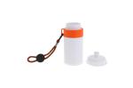 Sports bottle with edge and cord 500ml Orange/white