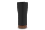 Double walled tumbler cork base 480ml Black