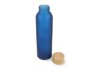 Water bottle glass & bamboo 500ml Dark blue