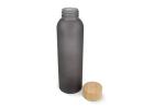 Water bottle glass & bamboo 500ml Dark grey