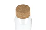 Glass bottle with cork lid 500ml Transparent