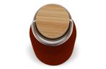 Thermo bottle with bamboo lid 500ml Dark red