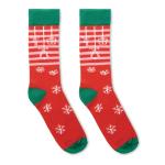 JOYFUL L Pair of Christmas socks L Red