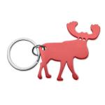 BOTTLE POPPER Recycled aluminium key ring Red