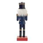 JOLLY CRUNCH Nutcracker character in wood Aztec blue