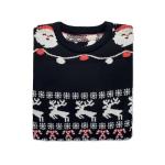 SHAMIS Weihnachts-LED-Pullover S/M Schwarz