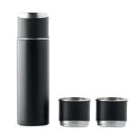 SHARM Double wall bottle and cup set Black