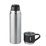 TONIA Double wall bottle 420 ml Flat silver