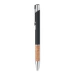 VERIA Push button aluminium pen Black