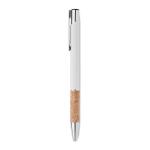 VERIA Push button aluminium pen White