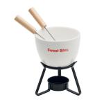 KASE Keramik-Fondue-Set 240 ml Weiß