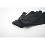 HANDNIT Knitted gloves in RPET Black