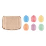 TAMAGO 6 chalk eggs in box Fawn