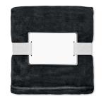 LOGAN RPET fleece blanket 280 gr/m² Black