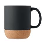 Matt ceramic cork mug 300 ml Black