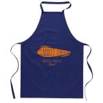 KITAB Kitchen apron in cotton Aztec blue