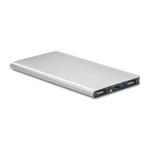 SOLAR POWERFLAT Solar Powerbank 8000 mAh Silber matt