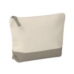 KLEUREN Bicolour cotton cosmetic bag Nature