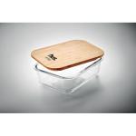 TUNDRA LUNCHBOX Glass lunchbox with bamboo lid Transparent