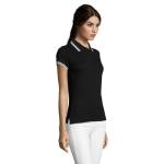 PASADENA women polo 200g, black/white Black/white | L