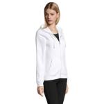 SPIKE WOMEN ZIP HOOD SWEAT, white White | XS