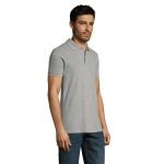 PERFECT MEN Polo 180g, Grey melange Grey melange | XS