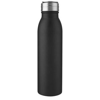 Harper 700 ml Sportflasche aus Edelstahl mit Metallschlaufe Schwarz