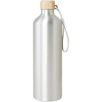 Malpeza 1L RCS-zertifizierte Wasserflasche aus recyceltem Aluminium Silber