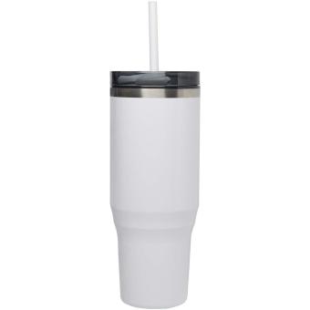 Melbourne 1200 ml RCS certified insulated tumbler with straw White