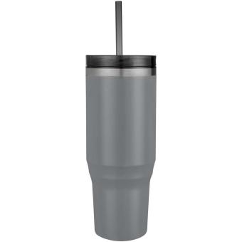 Melbourne 1200 ml RCS certified insulated tumbler with straw Convoy grey