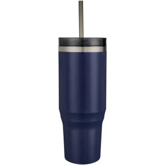 Melbourne 1200 ml RCS-zertifizierter Isolierbecher mit Strohhalm Navy