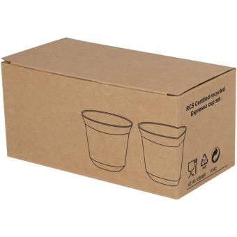 Duo 80 ml RCS-zertifiziertes Espressotassen Set aus Edelstahl Schwarz