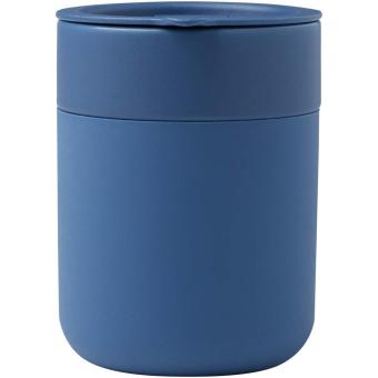 Java 330 ml ceramic tumbler with silicone wrap and plastic lid Aztec blue