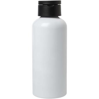 Trinity 600 ml RCS certified recycled aluminium water bottle with RPET lid White