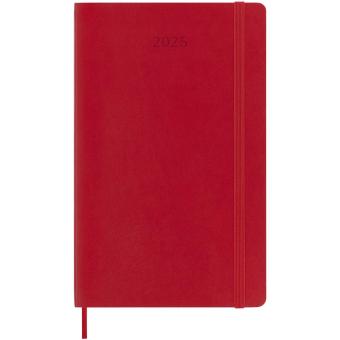 Moleskine soft cover 12 month weekly L planner Coral red