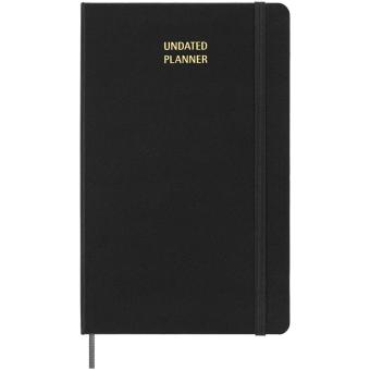 Moleskine hard cover undated L weekly planner Black