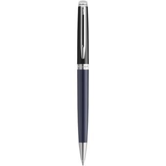 Hemisphere colour blocking ballpoint pen with palladium trim, blue Blue,black