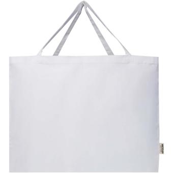 Odessa 220 g/m² GRS recycled cotton large tote bag White